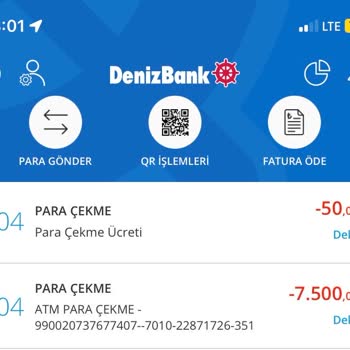 Denizbank ATM Onaysız Ve Fazla İşlem Ücreti Alıyor