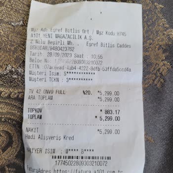 A101 Ödemesini Aldığı Ürünü Teslim Edemiyor Ve Muhatap Olmuyor