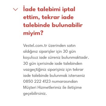 Vestel Ürün İadesi Ve Değişim