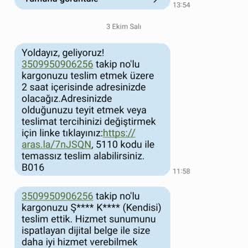 Aras Kargo Teslim Edilmeyen Kargo