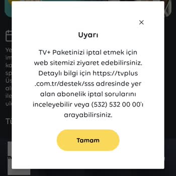 Turkcell TV+ Üyeliğimi İptal Etmek İstiyorum