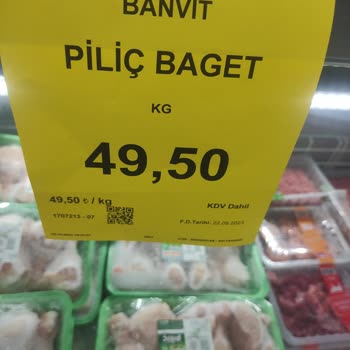 Banvit Sari Etiketi Olan Ürünün Satışı Olduğu Halde Satışına İzin Verilmedi.