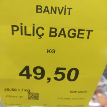Banvit Sari Etiketi Olan Ürünün Satışı Olduğu Halde Satışına İzin Verilmedi.