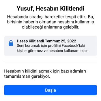Facebook Hesabım Kilitlendi