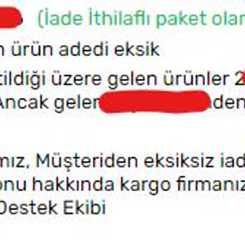 Trendyol İade Edilen Ürünler Eksik Olmasına Rağmen Ödeme Alması