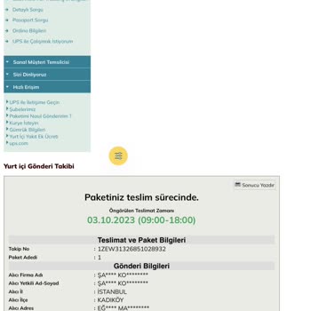 UPS Teslimat Sıkıntıları Ve Paketin Hasarlı Olması.