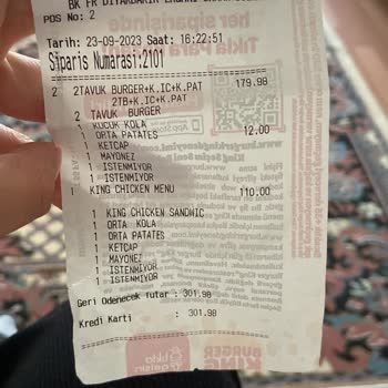 Burger King Geri Ödemem Olmadı