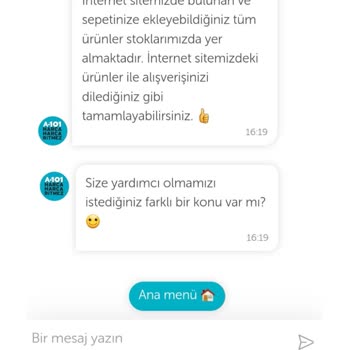 A101 İnterneti Alışverişi Sorunu