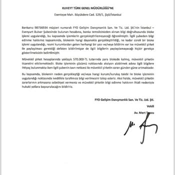 Kuveyt Türk Bankası Sebepsiz Hesap Blokesi