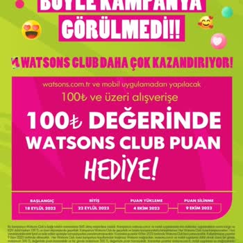 Watsons SMS Kampanyası Puanı Yüklenmedi