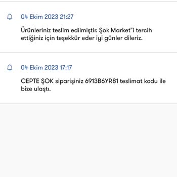 Şok Marketler Siparişim Bana Ulaşmadığı Halde Teslim Edildi Gözüküyor.