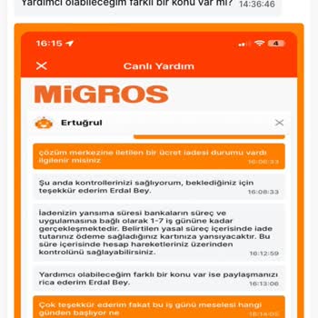 Migros Yemek Parayı Aldı Yemek Gelmedi