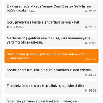 Migros Yemek Parayı Aldı Yemek Gelmedi