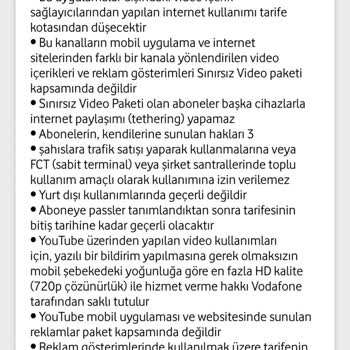 Vodafone Ek Paketinin İşlevsizliği