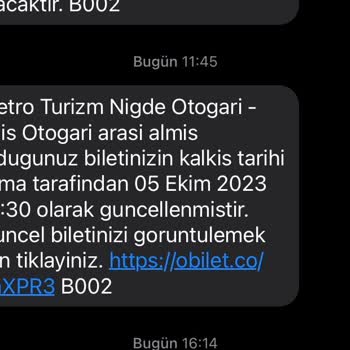 Obilet Metro Firması Bilet Alınan Yere Götürmüyor.