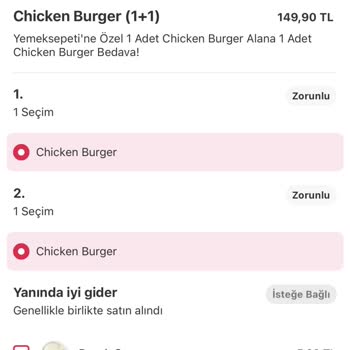 Yemeksepeti 1 Ye 1 Bedava Değil. Bir Ye 2. %20 İndirim Falan