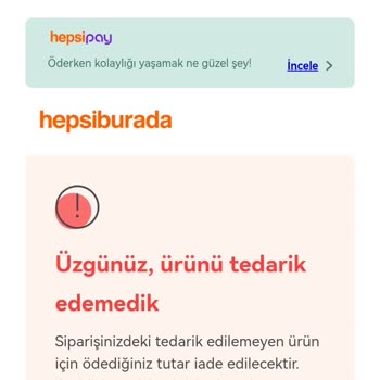 Hepsiburada İzinsiz Sipariş İptali