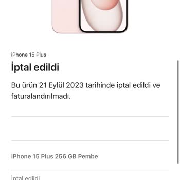 Apple İptal Edilen Ürünün Bedeli İade Olmamıştır