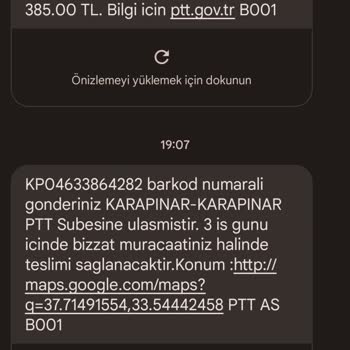 PTT Kargo Kargom Gelmedi Lütfen Getirin Evime.