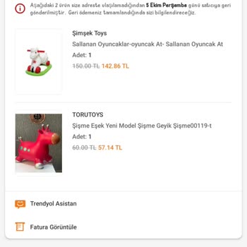 Trendyol Kayıp Ettikleri Ürünüm