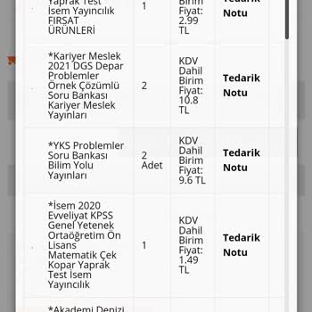 İsem Kitap Sipariş Ettiğim Kitaplar Eksik