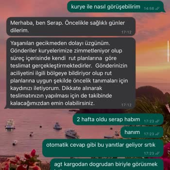 AGT Kurye (aynigunteslim.com) Kargo Teslimatı Yapılamaması