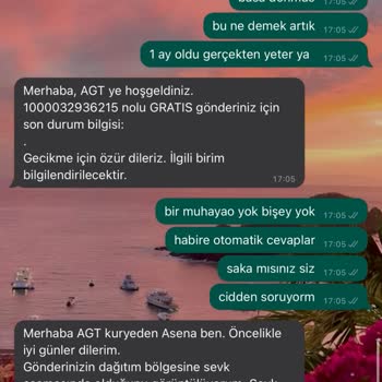 AGT Kurye (aynigunteslim.com) Kargo Teslimatı Yapılamaması