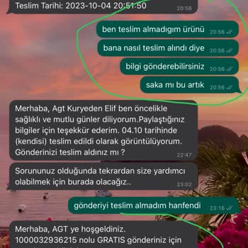 AGT Kurye (aynigunteslim.com) Kargo Teslimatı Yapılamaması