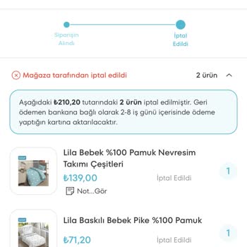 A101 Sebep Sunulmadan Sipariş İptali