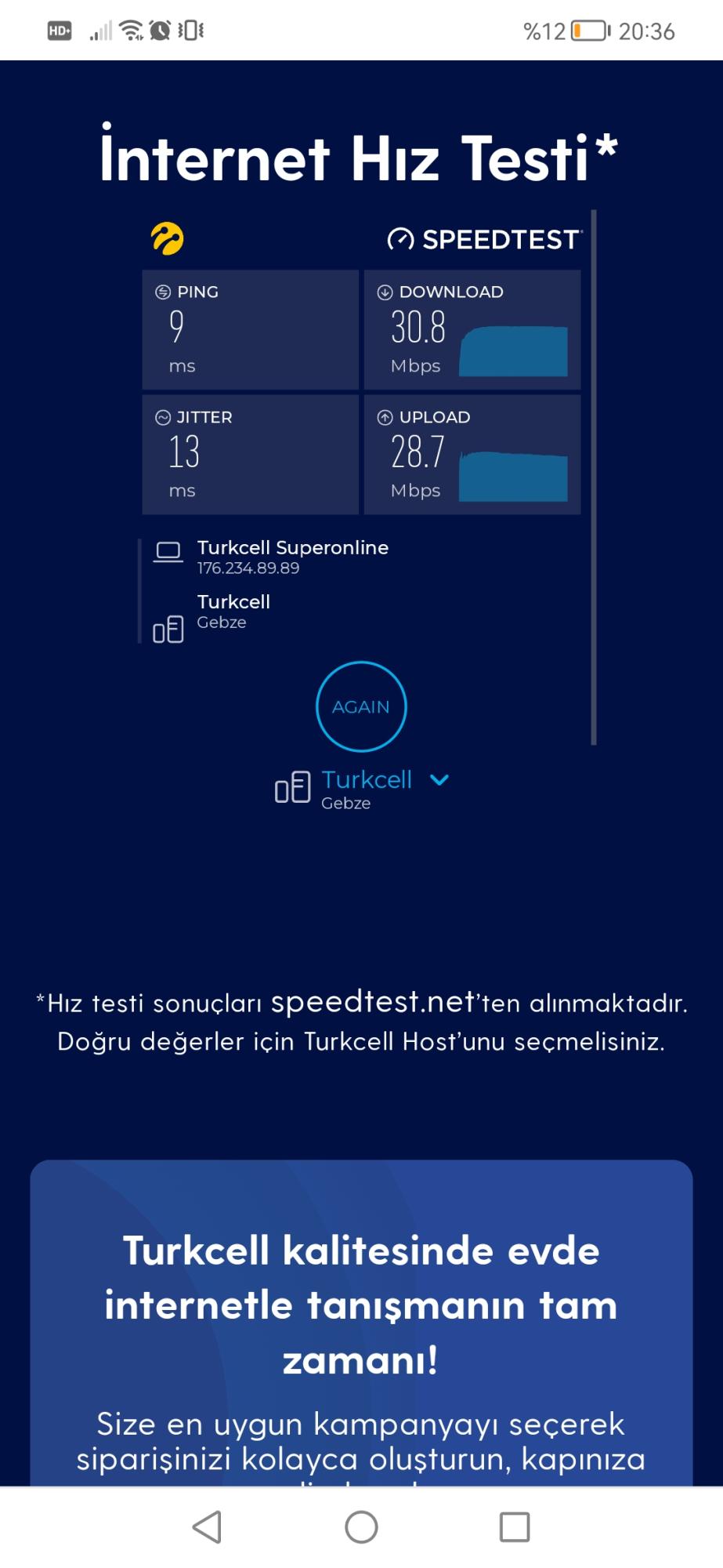 100 megabitlik hız yerine 30 megabit hız veren superonline Şikayetvar