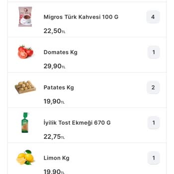 Migros Sanal Market Eksik Ürün