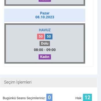 Spor İstanbul Havuz Randevusu Alamıyorum