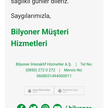 Bilyoner Müşteri Memnuniyeti Sıfır Olan Eski Gönlümün Efendisi