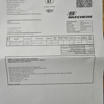 Skechers Ayakkabı Hatalı Ürün