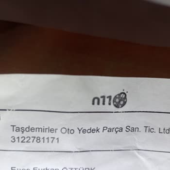 Taşdemirler Oto Yedek Parça (Ankara) Kırık Gönderilen Yedek Parça