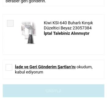 A101 Online'dan Aldığım Kırışık Giderici Üründen Memnun Kalmadım