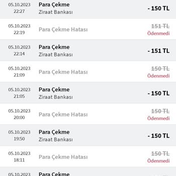 misli Para Çekme Hatası