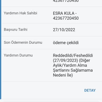 Aile ve Sosyal Hizmetler Bakanlığı Almış Olduğum Sosyal Yardım Niçin Feshedildi