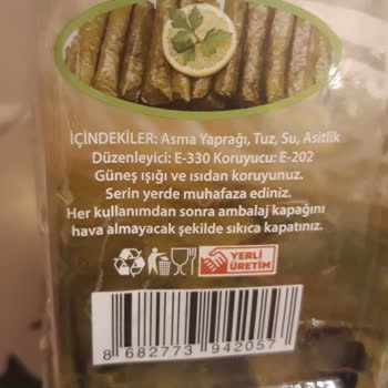 Tevek Marka Tokat Sarma Yaprağı Çok Küçük Ve Damarlı!