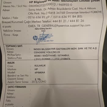 İthalatçı HP Firması Ve Kulaklığım