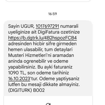 Digiturk Haksız Yere Fatura Gönderiyor.