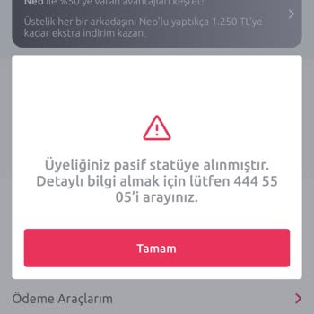 Tiktak Üyeliğim Pasif Durumda, Müşteri Hizmetleri Yardımcı Olmuyor!