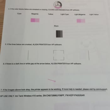 HP Yazıcı Çıktılar Hep Pembe Diğer Renkleri Yazmıyor.