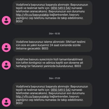 Vodafone Başvuruyu İnatla İptal Etmemesi. Ve Keyiflerine Göre Hareketi
