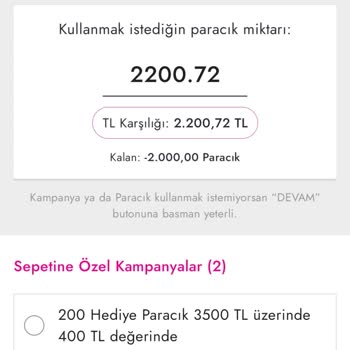 Boyner.comda Hopi Paracık Kullanamıyorum