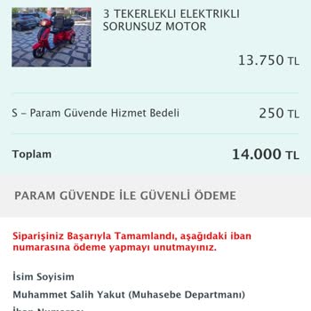 Sahibinden.com'da Ödeme Problemi