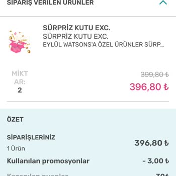 Watsons Online Siparişlerde Geç Kargoya Verilmesi