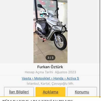 Bakım Kolay Aldatıcı İlan, İade Edilmeyen Ücret, Hasarlı Araç.