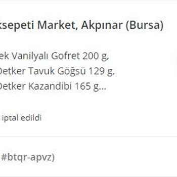 Yemeksepeti Market Gelmeyen Sipariş Ve Yapılmayan İade