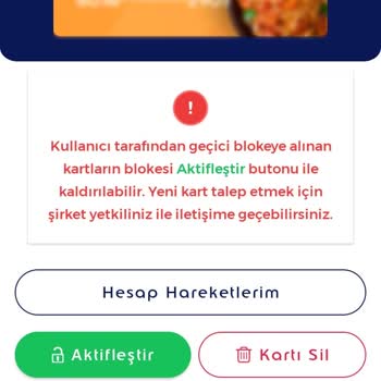 Ederned Ticket Restaurant Kartım Kullanıma Kapatılmıştır.